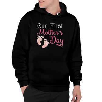 Our First Mother's Day Pregnancy Announcement Foot Hoodie | Mazezy