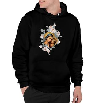 Our Lady Of Good Remedy Blessed Mother Mary Art Catholic Raglan Baseball Tee Hoodie | Mazezy