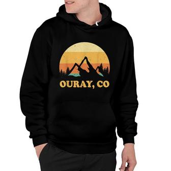Ouray Colorado Co Vintage Hiking Mountains Hikers Hoodie | Mazezy