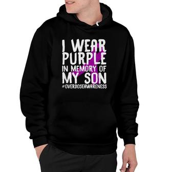 Overdose Awareness Candlelight Vigil Purple Ribbon For Mom Hoodie | Mazezy