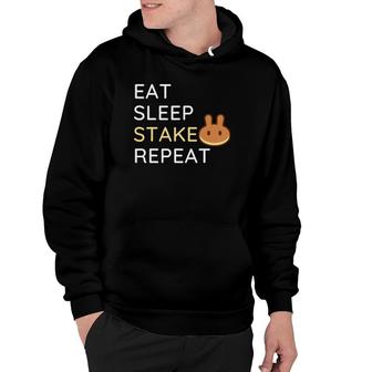 Pancakeswap Eat Sleep Stake Repeat Hoodie | Mazezy