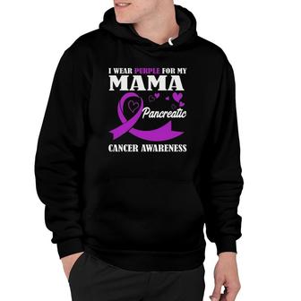 Pancreatic Cancer Wear Awareness Purple Ribbon For Mama Gift Hoodie | Mazezy