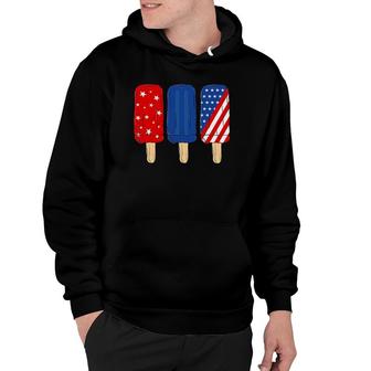 Patriotic 4Th Of July Popsicle's Usa America Flag Summer Hoodie | Mazezy