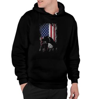 Patriotic American Bully American Flag Usa Pitbull Dog Lover Hoodie | Mazezy