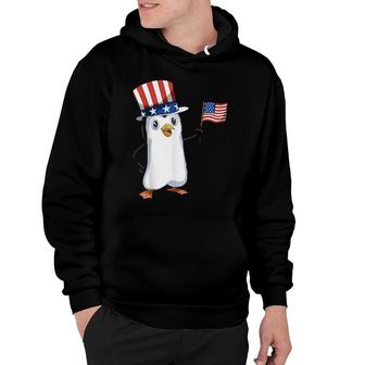 Patriotischer Pinguin Amerikanische 4 Juli Pinguin Amerikanische Flagge Hoodie | Mazezy