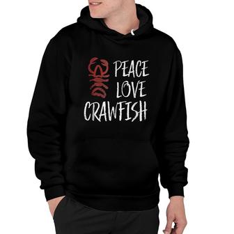 Peace Love King Boil Crawfish Crayfish Lobster Hoodie - Thegiftio UK