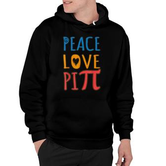 Peace Love Pi Happy Pi Day Math Teacher Men Women Kids Hoodie - Seseable
