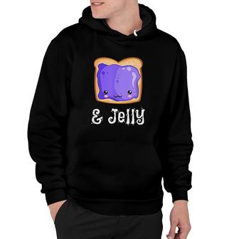 Peanut Butter & Jelly Kawaii Pb&j Matching Blueberry Jam Hoodie | Mazezy