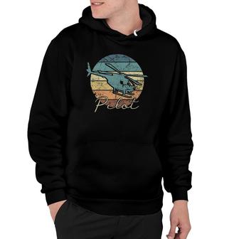 Pilot Helicopter Vintage Dad Father Hoodie | Mazezy DE