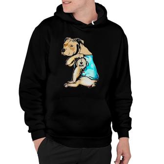 Pit Bull - I Love Mom Tattoo Mother's Day Gift Hoodie | Mazezy