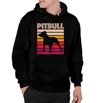 Pitbull Lover Retro Dog Mom Dad Gift Vintage Pitbull Owner Hoodie | Mazezy