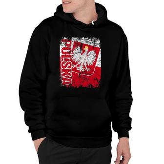 Poland Polska Flag Vintage Men Women Kids Poland Hoodie - Thegiftio UK