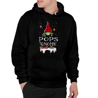 Pops Gnome Buffalo Plaid Matching Family Christmas Pajama Hoodie | Mazezy