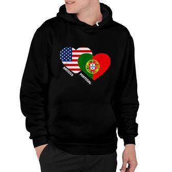 Portugal Flag Portuguese American Pride Vintage Hoodie | Mazezy
