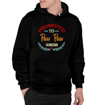 Promoted To Paw Paw Est 2022 Vintage Gift Hoodie | Mazezy