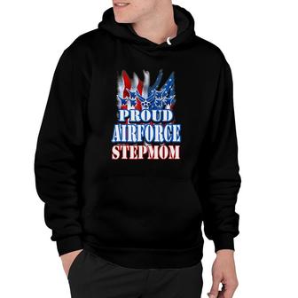 Proud Air Force Stepmom Usa Flag Mothers Day Hoodie | Mazezy