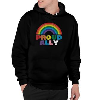 Proud Ally Lgbt Rainbow Gay Pride Month Hoodie | Mazezy