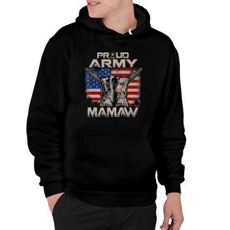 Proud Army Mamaw America Flag Us Military Pride Hoodie | Mazezy