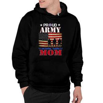 Proud Army National Guard Mom Us Flag Gift Patriot Day Hoodie | Mazezy