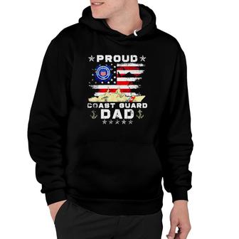 Proud Coast Guard Dad American Flag Unisex Hoodie | Mazezy CA