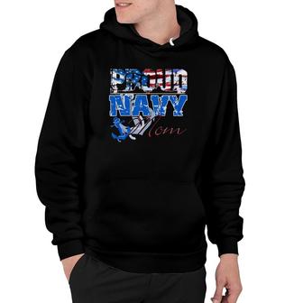 Proud Navy Mom Patriotic Sailor Mothers Day Hoodie | Mazezy