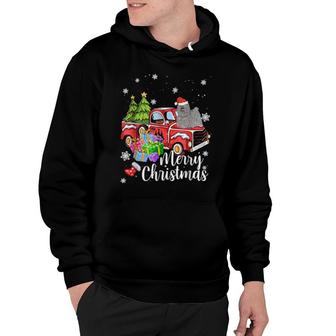 Puli Riding Red Truck Xmas Merry Christmas Hoodie | Mazezy