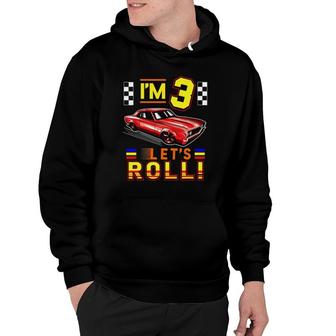 Race Car 3Rd Birthday Toddler Boy Racing 3 Years Old Hoodie | Mazezy