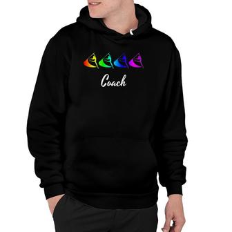 Rainbow Color Guard Coach Flag Graphic Hoodie | Mazezy