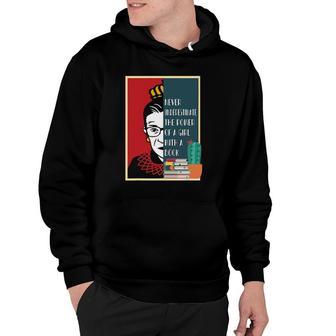Rbg Never Underestimate The Power Of A Girl With A Book Hoodie | Mazezy