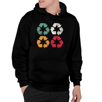 Recycling Symbol Recycle Earth Day Retro Vintage Tee Hoodie | Mazezy