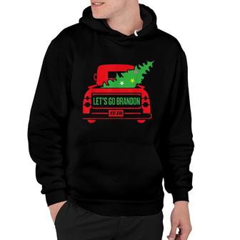 Red Truck With Tree Let's Go Brandon Fjb Christmas Sweat Hoodie | Mazezy DE