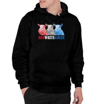 Red White & Blue Goat Tee Funny 4Th Of July Hoodie | Mazezy