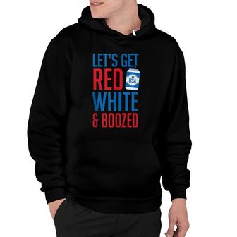 Red White And Boozed 4Th Of July Drinking Hoodie | Mazezy