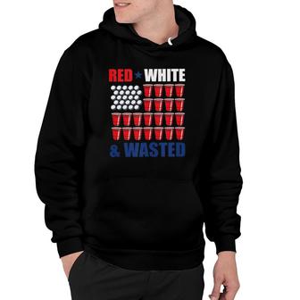 Red White And Wasted Hoodie | Mazezy