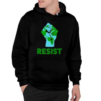 Resist Mother Earth Solidarity Fist Symbol Version Hoodie | Mazezy