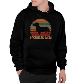 Retro Dachshund Mom Gift Doxie Dog Owner Mother Pet Mama Hoodie | Mazezy