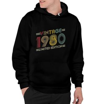 Retro Vintage 1980 Made In 1980 Birthday Hoodie - Thegiftio UK