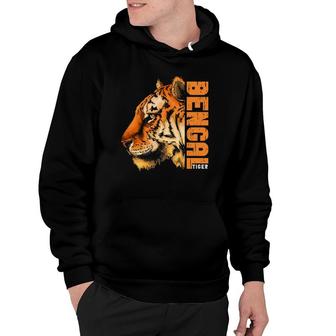 Retro Vintage Bengal Tiger Face Wild Tiger Face Hoodie | Mazezy