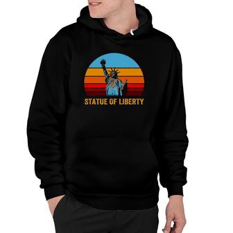 Retro Vintage Style Sunset Statue Of Liberty Hoodie | Mazezy UK