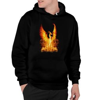Rising Phoenix Fire Fenix Inspiration Motivation Gift Hoodie | Mazezy