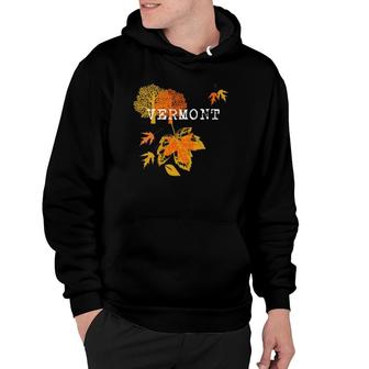 Roadworking Vermont Travel Fall Leaves Vacation Souvenir Hoodie | Mazezy