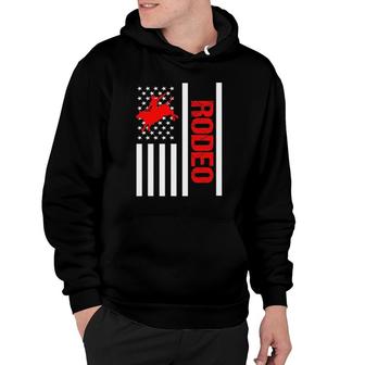 Rodeo Us Flag Rodeo Bull Riding T Hoodie | Mazezy