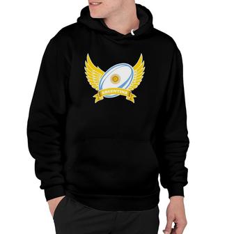 Rugby Argentina - Argentine Rugby Ball With Wings Hoodie | Mazezy