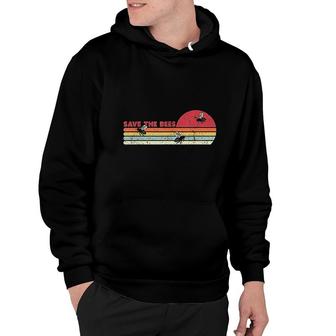 Save The Bees Retro Style Climate Change Hoodie | Mazezy