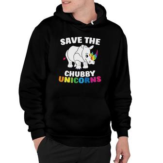 Save The Chubby Unicorns Funny Unicorn Rhino Hoodie | Mazezy