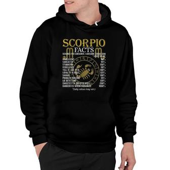 Scorpio Facts Zodiac Sign Hoodie | Mazezy