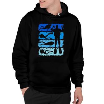 Scuba Diving Vintage Retro Scuba Diver Dive Hoodie | Mazezy