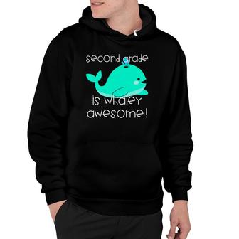 Second Grade Is Whaley Awesome Funny Teacher Crew Whale Team Hoodie - Thegiftio UK