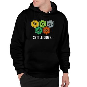 Settle Down Funny Board Game Night Hoodie | Mazezy
