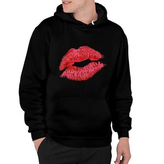 Sexy Lips Red Lipstick Kiss Hoodie - Thegiftio UK